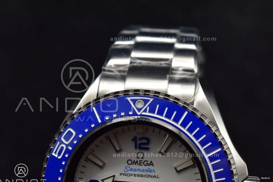 White Ceramic Blue Bracelet Best Deep 6000M on SS Seamaster Edition 1:1 Bezel Ultra A2824 TF SS Dial 1227